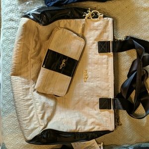 Kipling tote style handbag with matching wallet